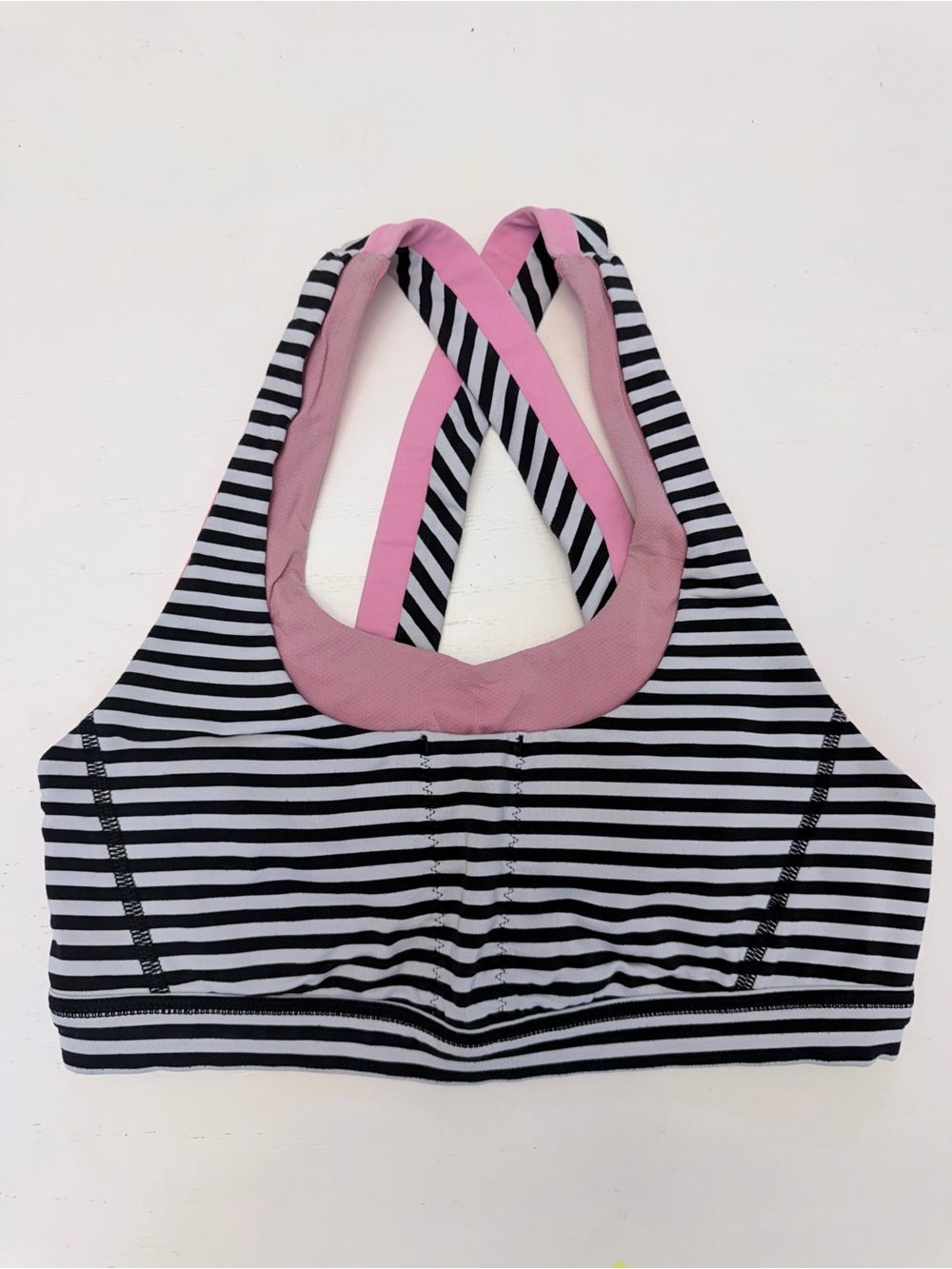 Lululemon Striped Black & White Sports Bra